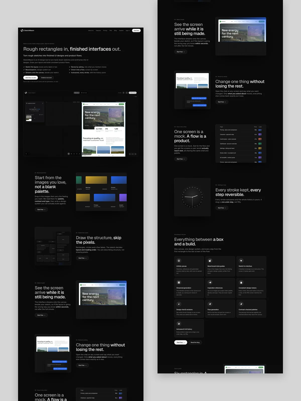 The full SKETCHMASON home page in two strips