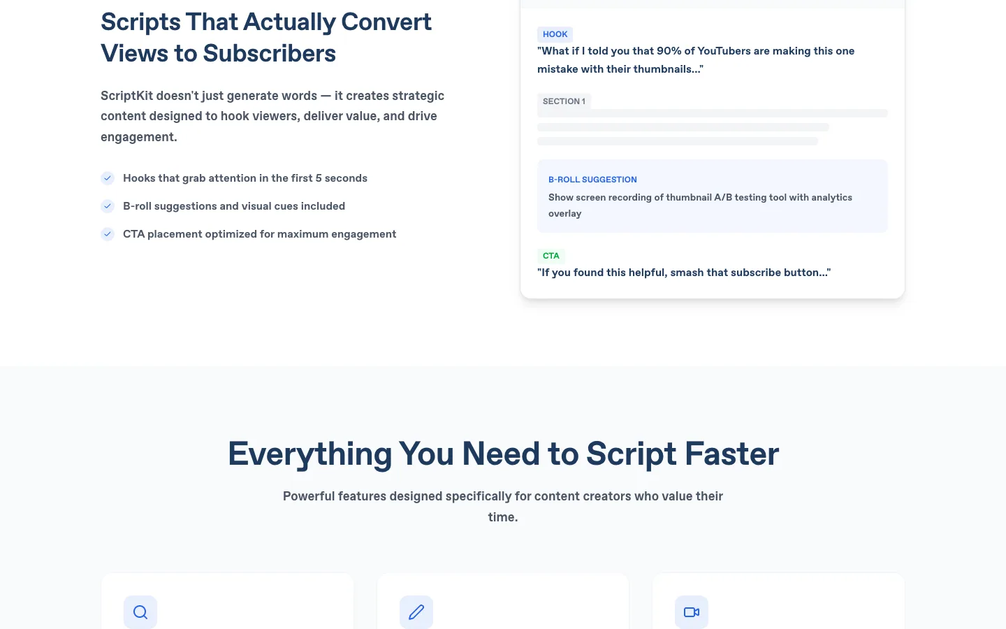 SCRIPTKIT website screen